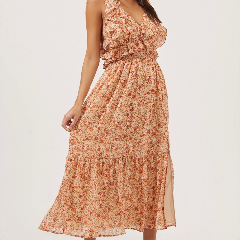 ASTR Floral Tie Back Dress